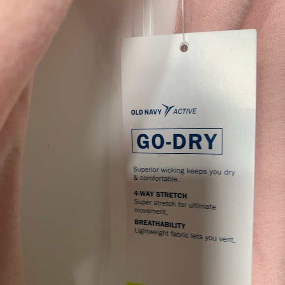 Old Navy Shirt Girls XL 14 Crossover Back Pink Go-Dry Athleisure Long Sleeve - Picture 4 of 8